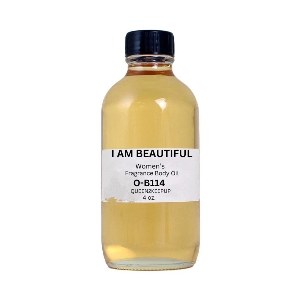 I Am Beautiful Women's Body Oil Romantic Floral & Warm Woody Fragrance 4 oz